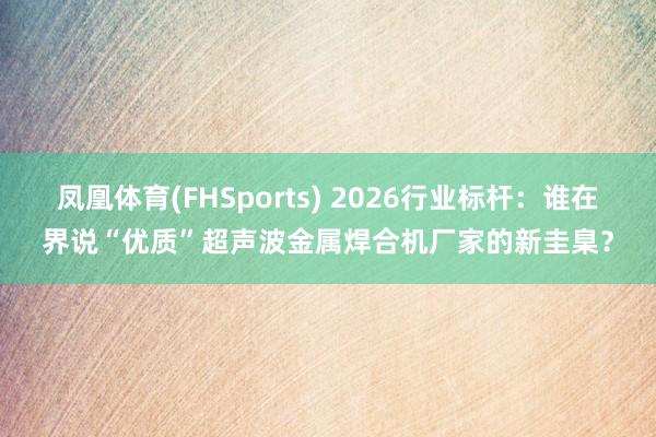 凤凰体育(FHSports) 2026行业标杆：谁在界说“优质”超声波金属焊合机厂家的新圭臬？