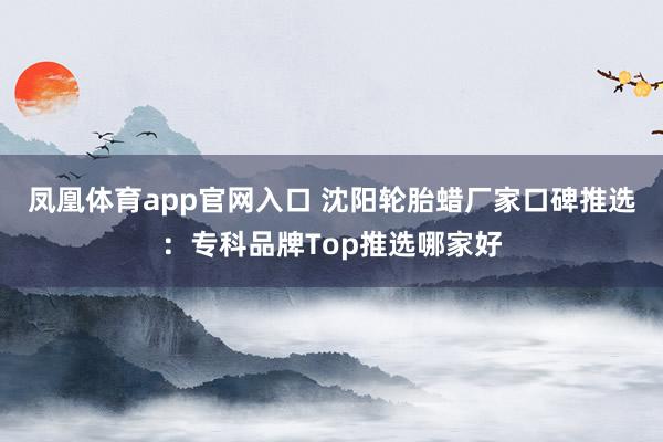 凤凰体育app官网入口 沈阳轮胎蜡厂家口碑推选：专科品牌Top推选哪家好