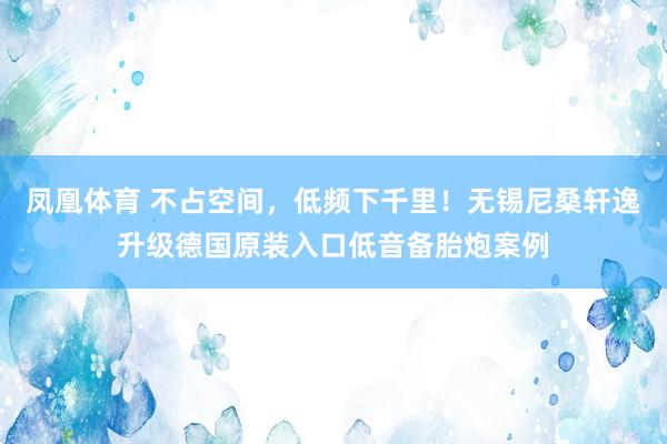 凤凰体育 不占空间，低频下千里！无锡尼桑轩逸升级德国原装入口低音备胎炮案例