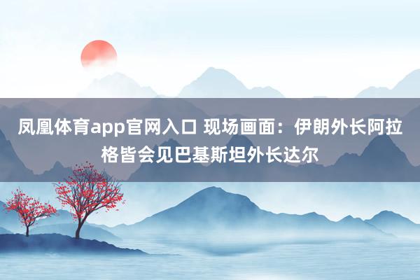 凤凰体育app官网入口 现场画面：伊朗外长阿拉格皆会见巴基斯坦外长达尔