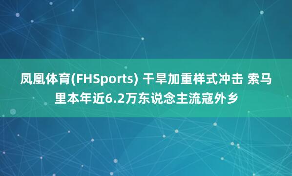 凤凰体育(FHSports) 干旱加重样式冲击 索马里本年近6.2万东说念主流寇外乡
