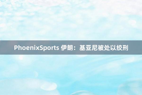 PhoenixSports 伊朗：基亚尼被处以绞刑