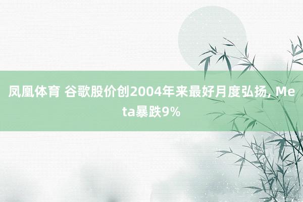凤凰体育 谷歌股价创2004年来最好月度弘扬， Meta暴跌9%