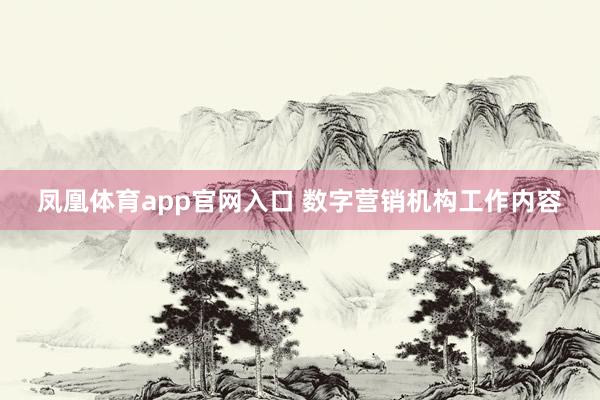 凤凰体育app官网入口 数字营销机构工作内容