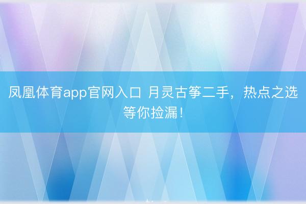凤凰体育app官网入口 月灵古筝二手，热点之选等你捡漏！